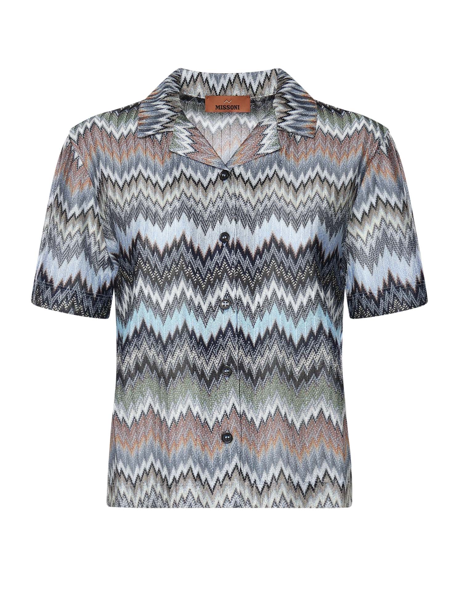 Camicia in viscosa chevron motivo snake DS26SJ03 BR014TS91RM MISSONI 