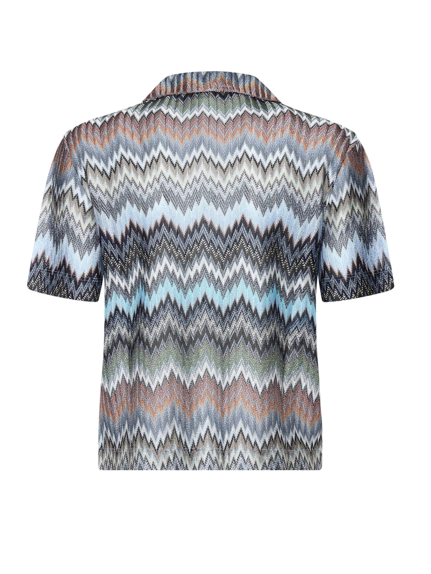 Camicia in viscosa chevron motivo snake DS26SJ03 BR014TS91RM MISSONI 