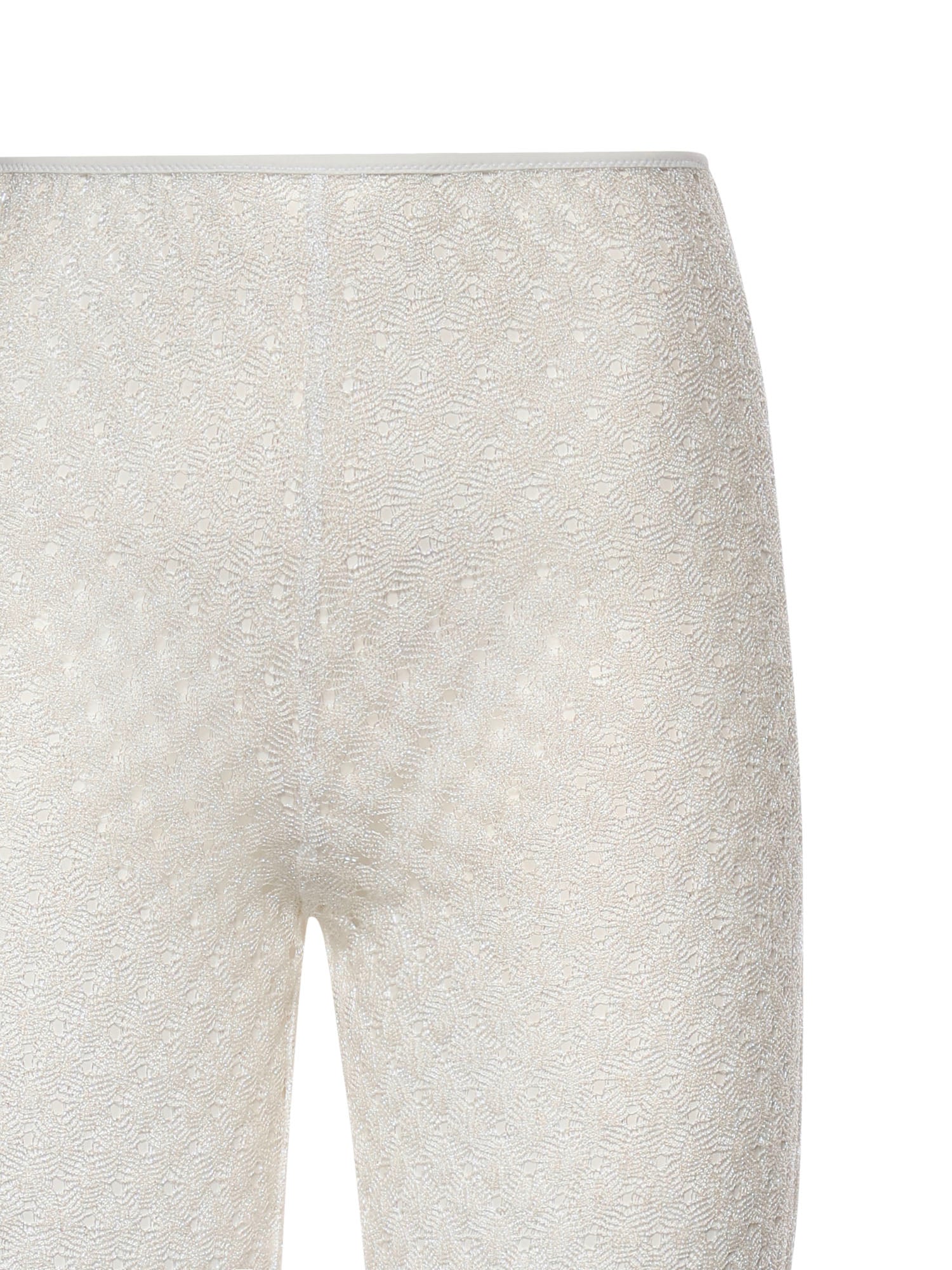 Pantaloni flare in viscosa lamé lavorazione raschel MC25SI00 BR014RS01JW MISSONI 