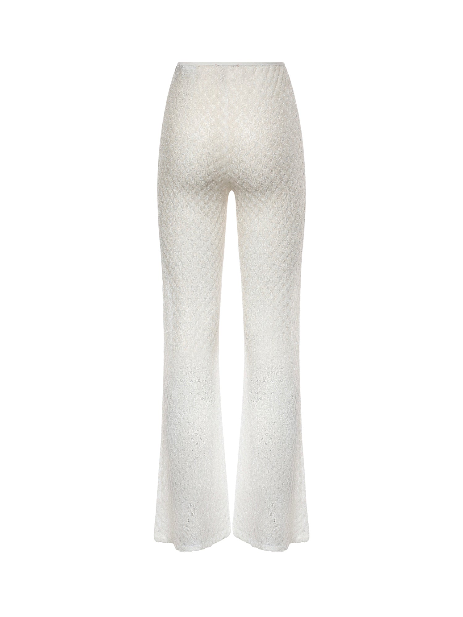Pantaloni flare in viscosa lamé lavorazione raschel MC25SI00 BR014RS01JW MISSONI 
