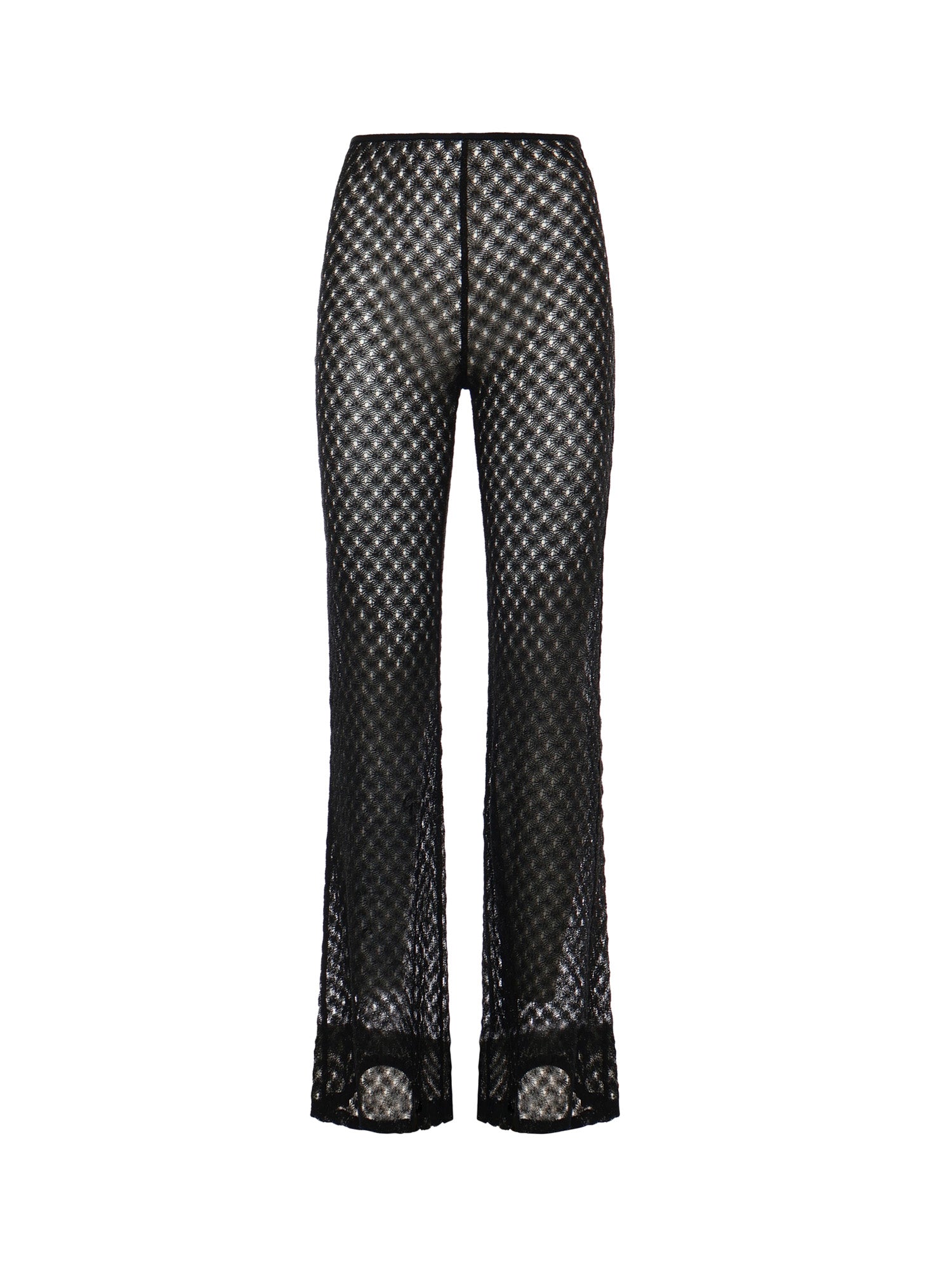 Pantaloni flare in viscosa lamé lavorazione raschel MC25SI00 BR014RS91RE MISSONI 