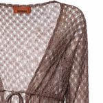 Cardigan lungo in viscosa lamé motivo ragnatela MS26SQ0S BR014DS80EE MISSONI 
