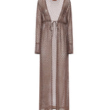 Cardigan lungo in viscosa lamé motivo ragnatela MS26SQ0S BR014DS80EE MISSONI 