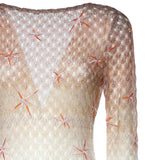 Abito copricostume in viscosa lamé motivo ragnatela dégradé con ricamo MS26SQ0T BR014ESMSMG MISSONI 