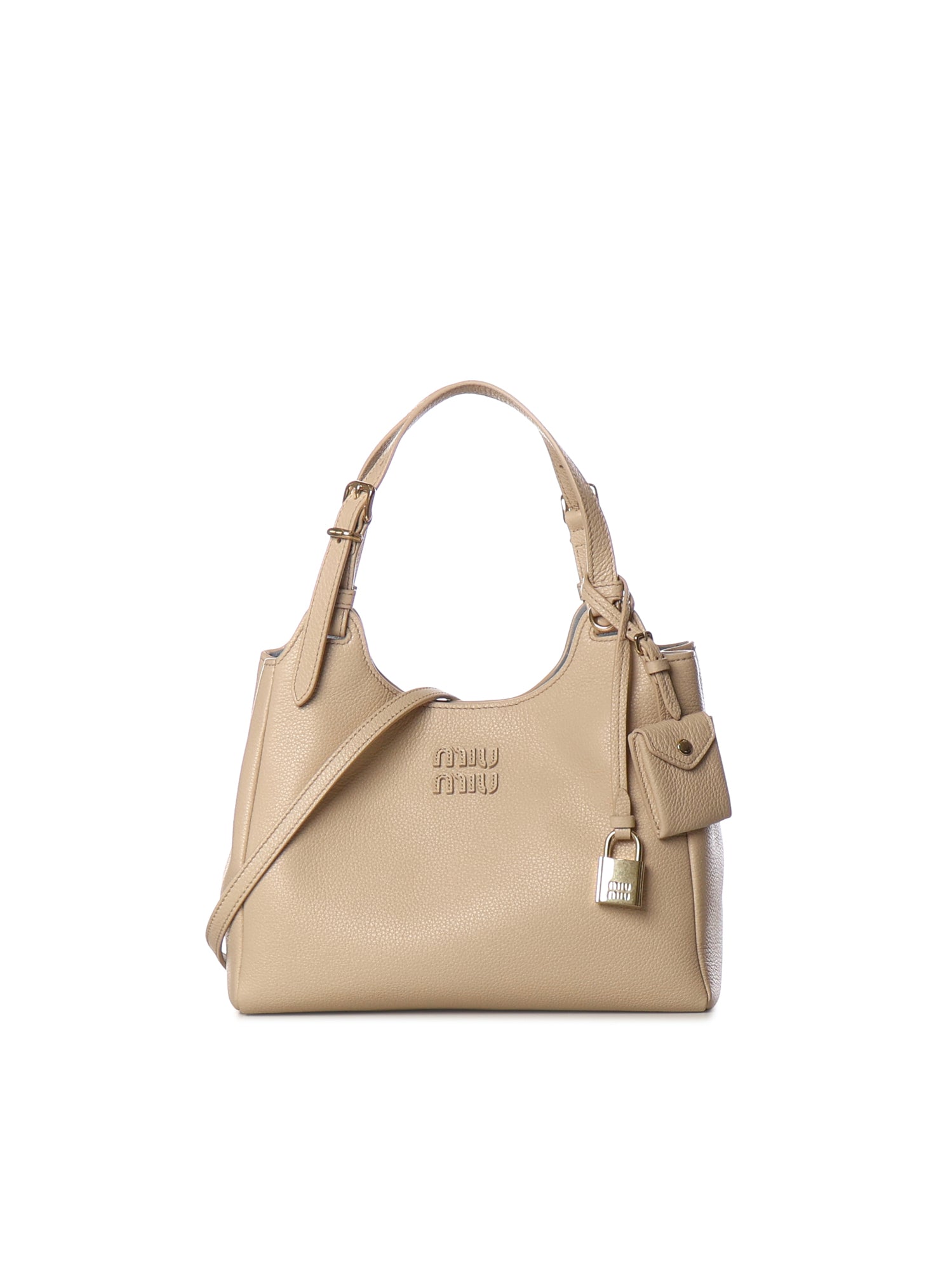 Borsa in pelle con logo 5BA304 2IFLF05C2 MIU MIU 
