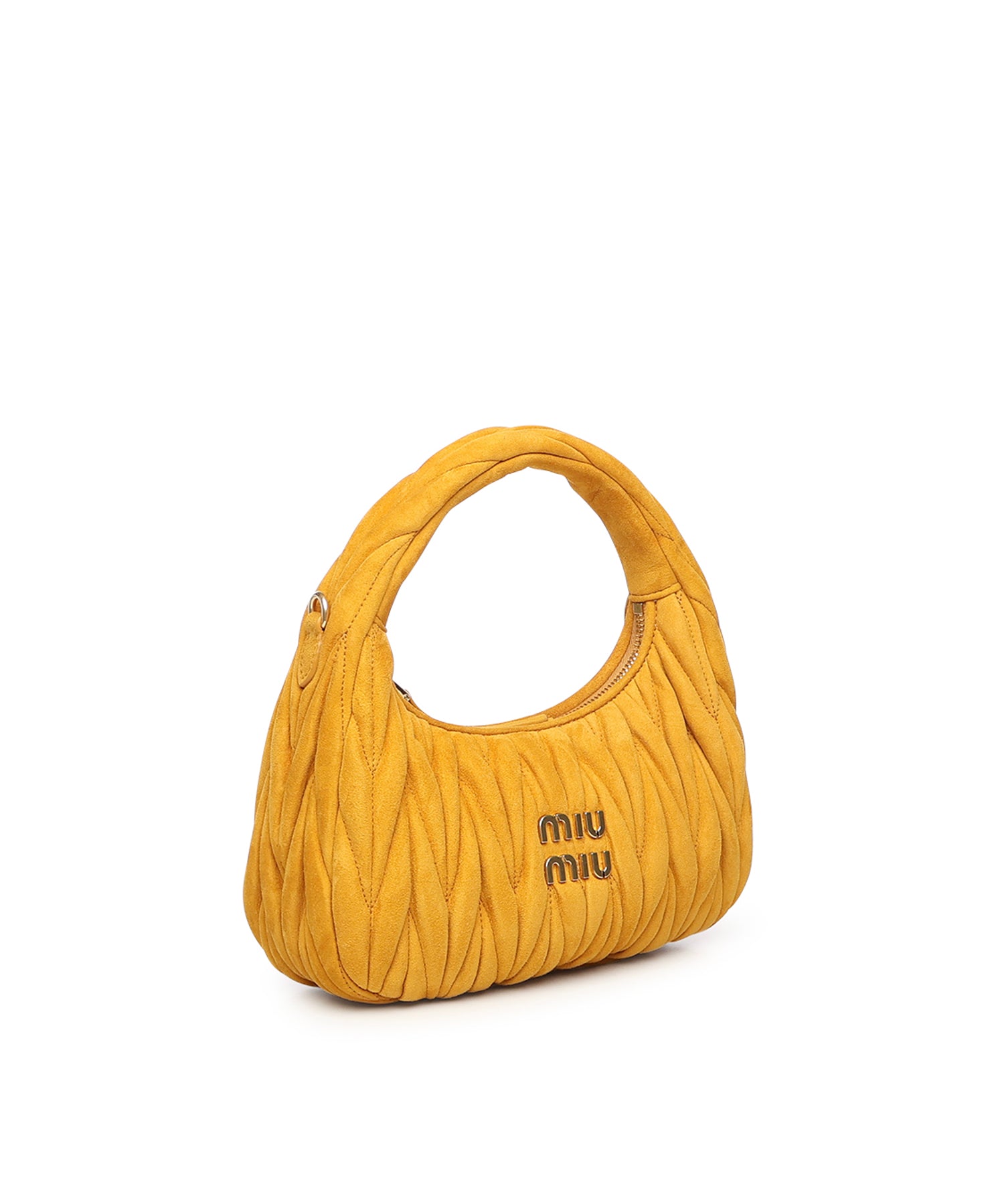 Borsa Wander in pelle scamosciata matelassé 5BC125 AB7OF0R55 MIU MIU 