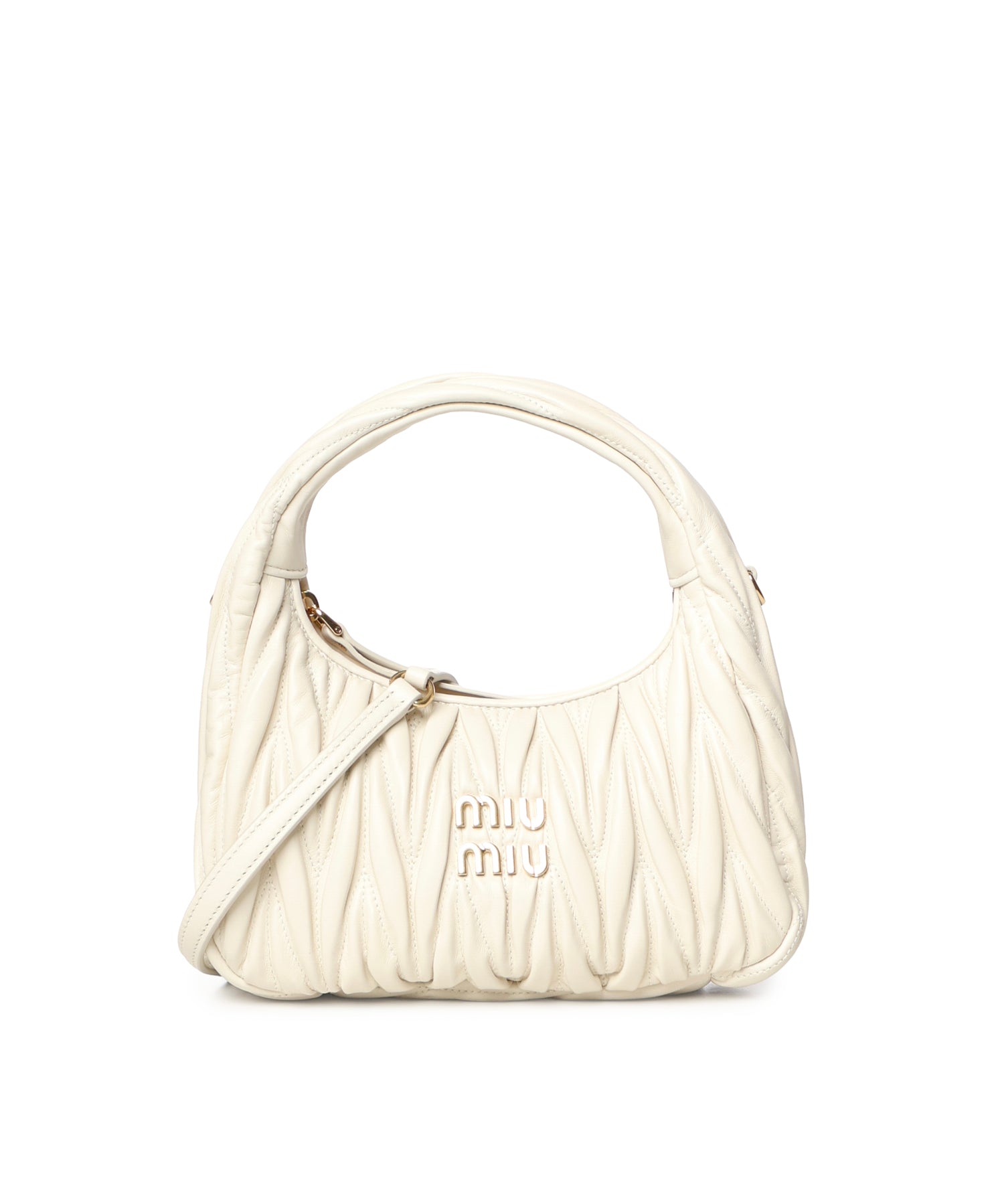 Borsa hobo Wander in nappa matelassé 5BC125 AN88F0009 MIU MIU 