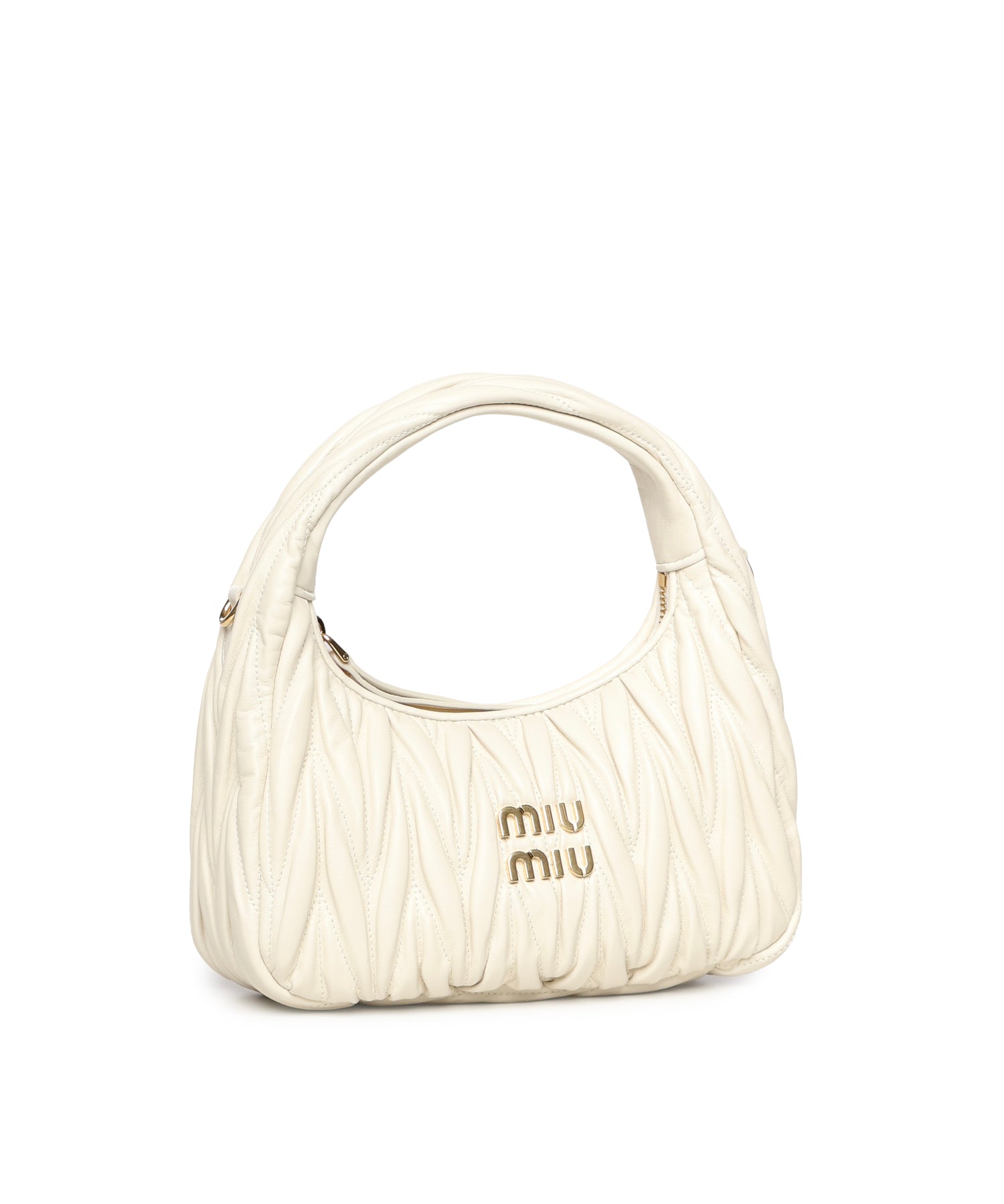 Borsa hobo Wander in nappa matelassé 5BC125 AN88F0009 MIU MIU 