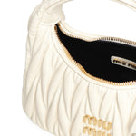 Borsa hobo Wander in nappa matelassé 5BC125 AN88F0009 MIU MIU 