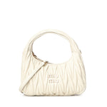 Borsa hobo Wander in nappa matelassé 5BC125 AN88F0009 MIU MIU 