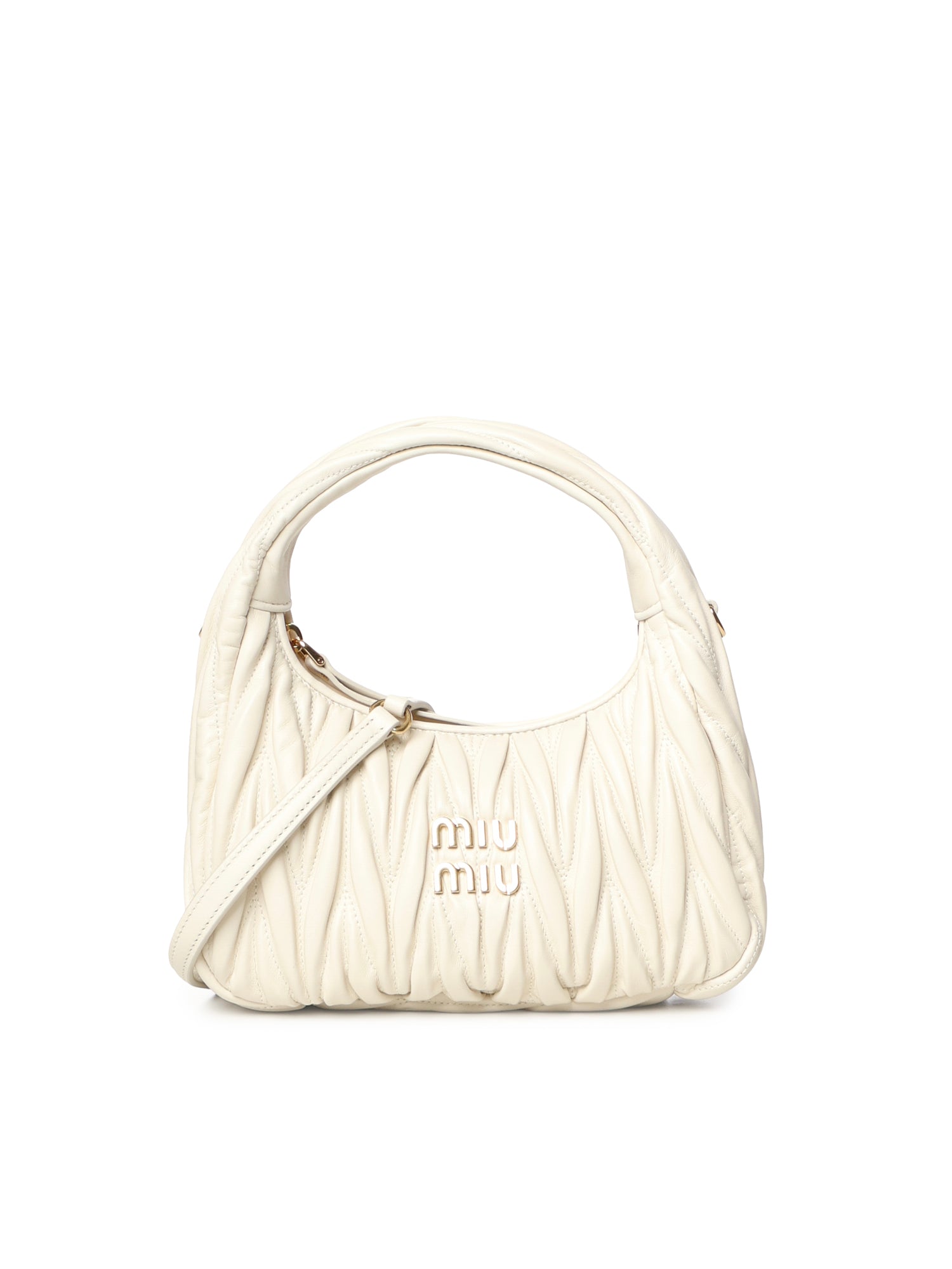 Borsa hobo Wander in nappa matelassé 5BC125 AN88F0009 MIU MIU 