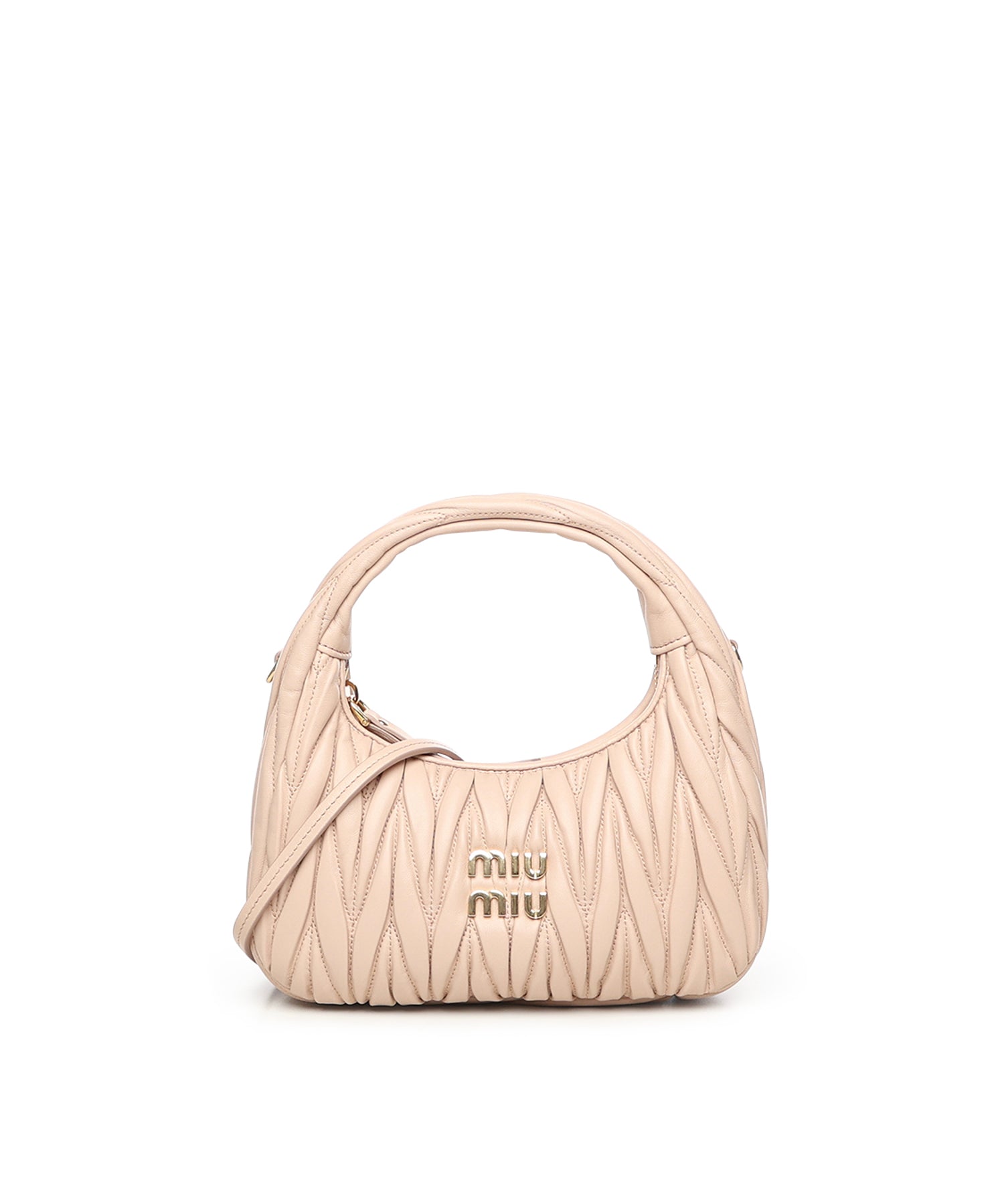Borsa hobo Wander in nappa matelassé 5BC125 AN88F0236 MIU MIU 