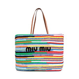 Tote bag in crochet a righe 5BG228 AF46F0055 MIU MIU 