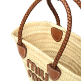 Borsa shopping in tessuto intrecciato 5BG273 2DDHF0A5T MIU MIU 