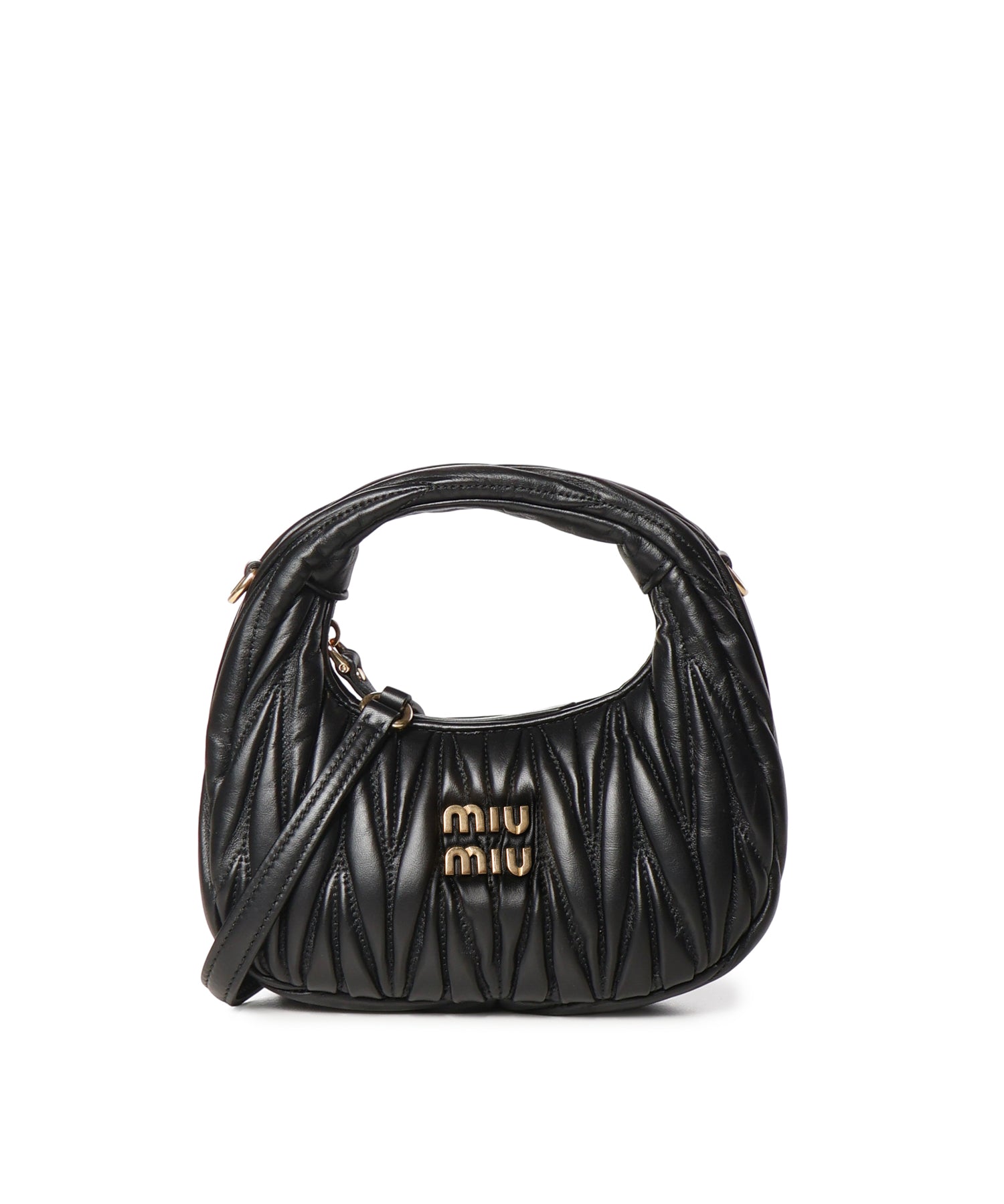 Mini borsa hobo Wander in nappa matelassé 5BP078 AN88F0002 MIU MIU 