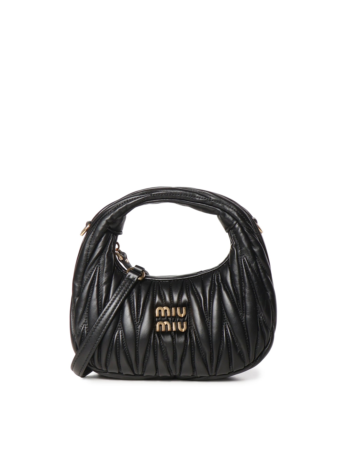 Mini borsa hobo Wander in nappa matelassé 5BP078 AN88F0002 MIU MIU 