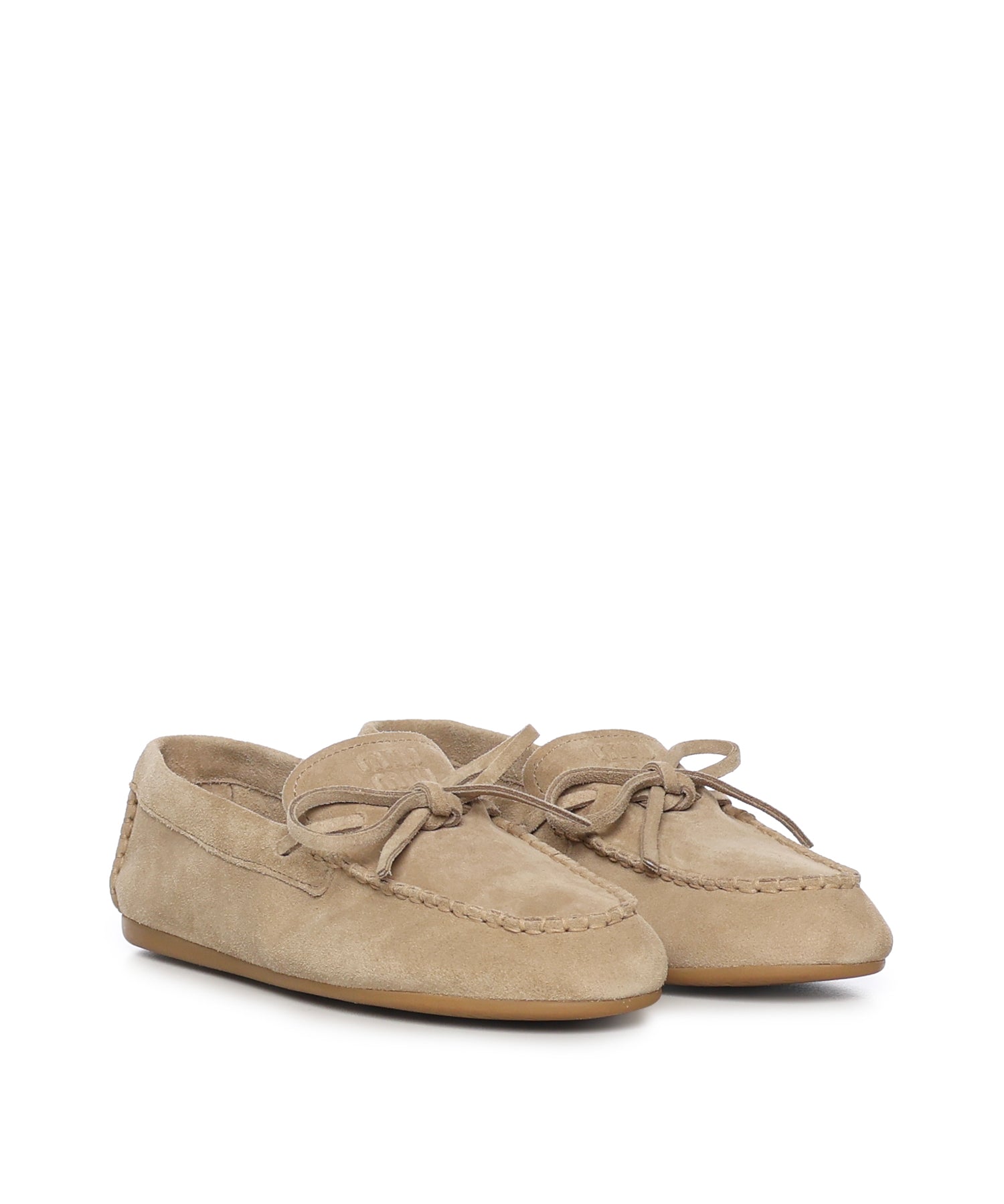 Mocassini in pelle scamosciata 5D577E 054F0F24 MIU MIU 