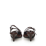 Décolleté slingback in pelle con fibbie 5I013E 069F0324 MIU MIU 
