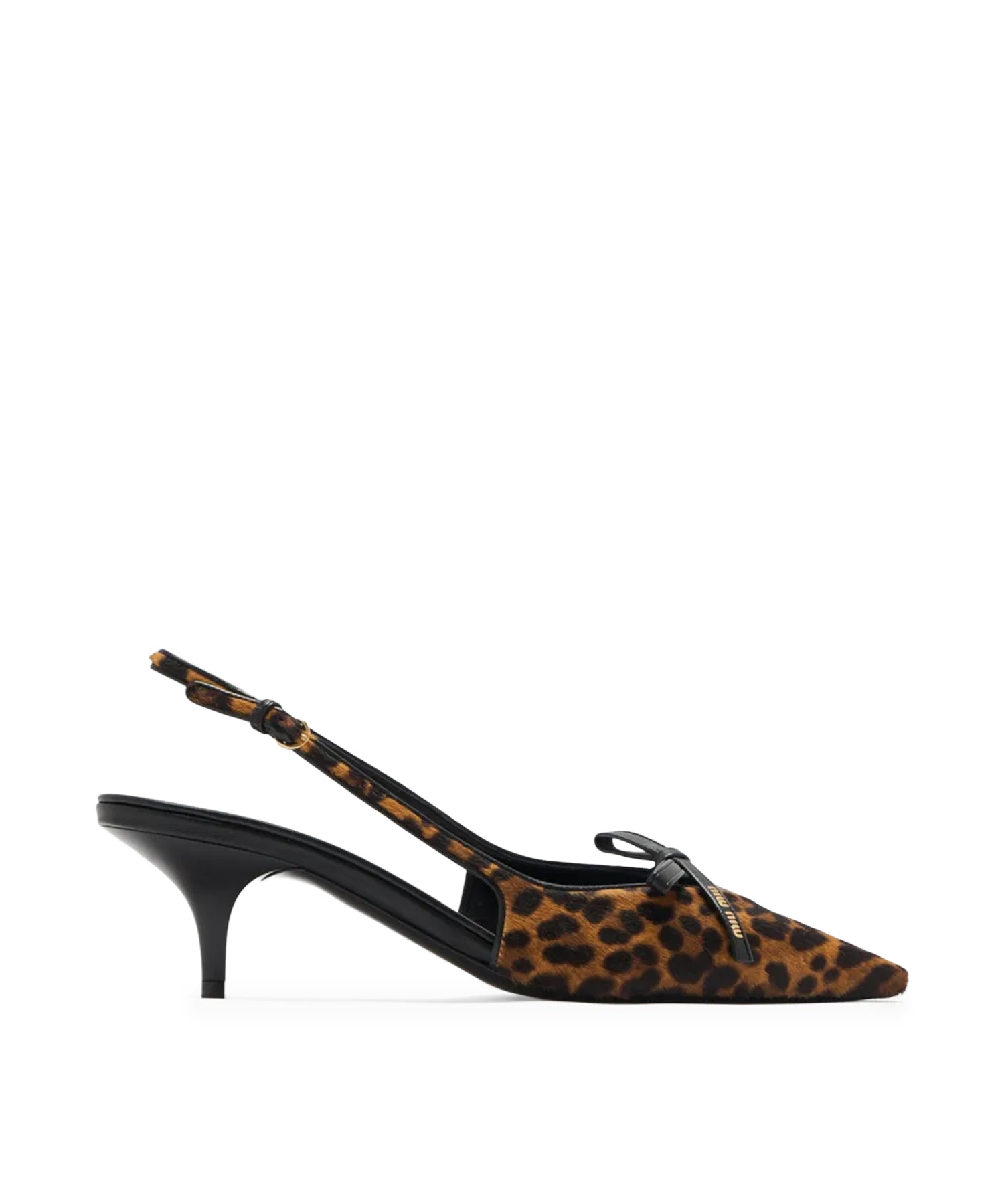 Décolleté slingback in pelle stampata con fiocco 5I474E XRYF0151 MIU MIU 