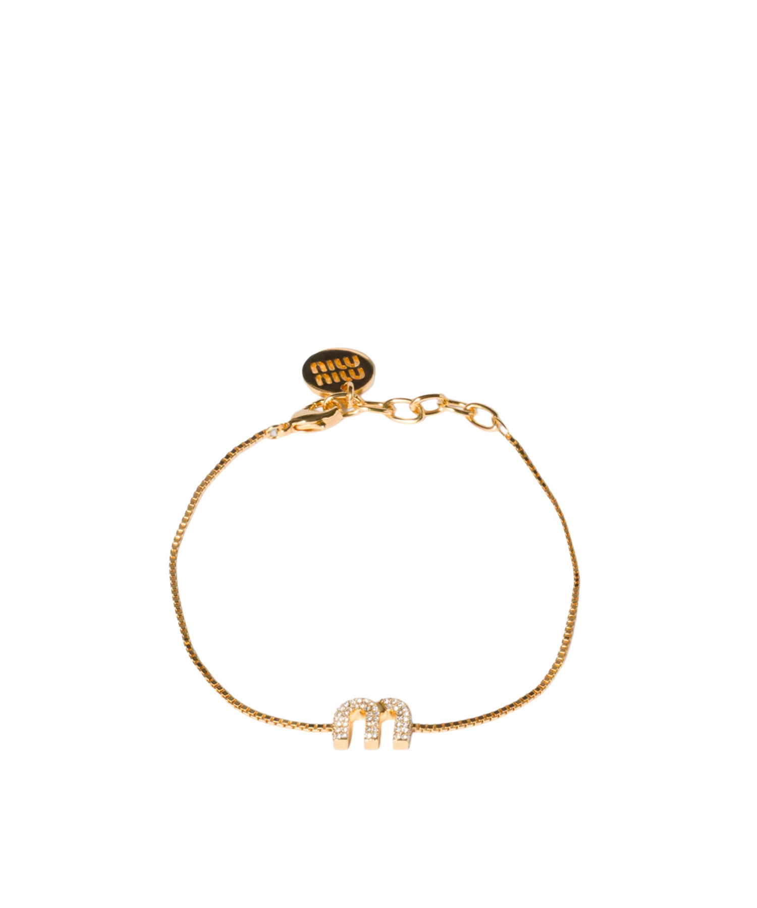 Bracciale in metallo con cristalli 5IB779 2DNCF0NXA MIU MIU 