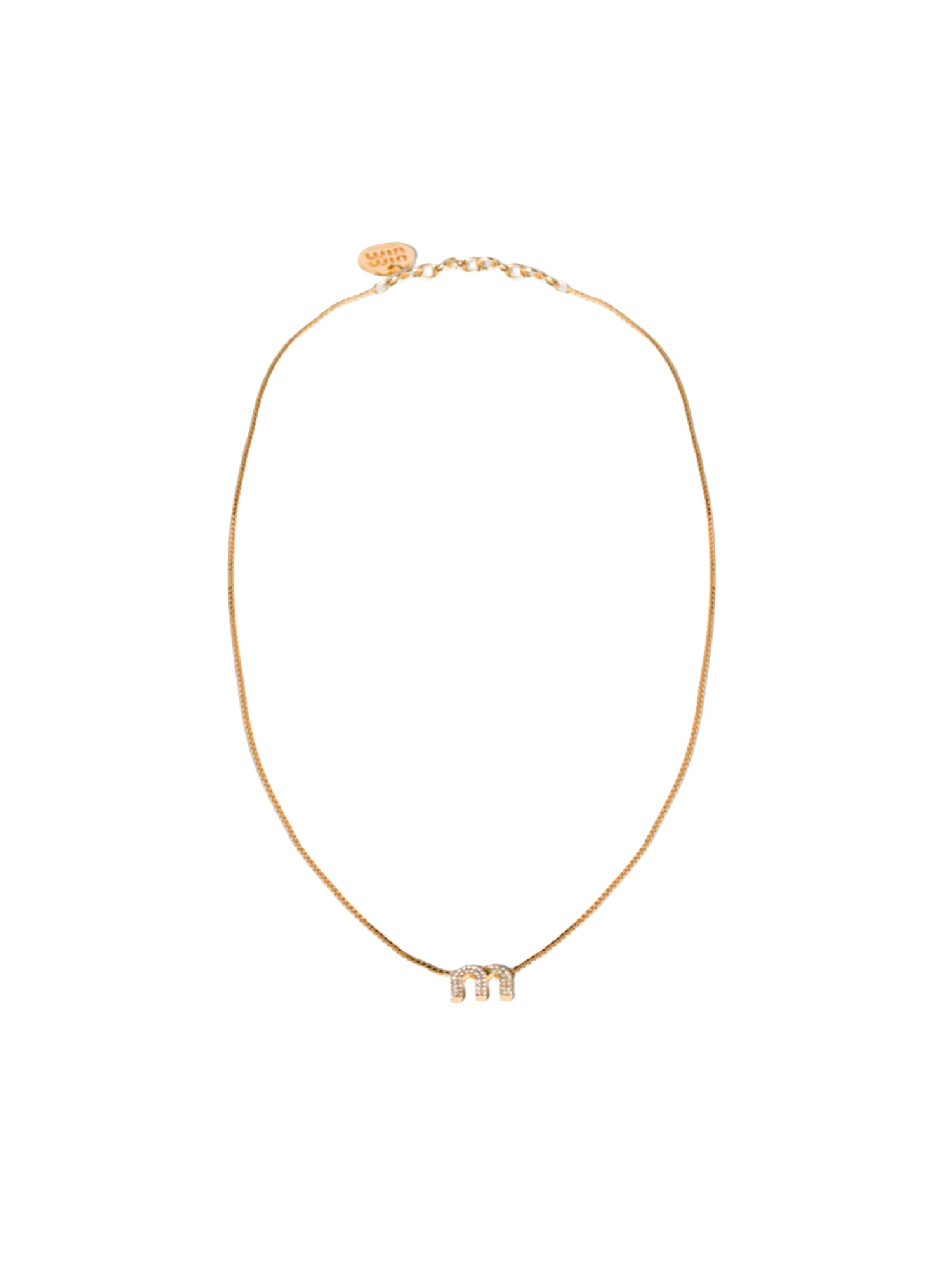 Collana in metallo con cristalli 5IC305 2DNCF0NXA MIU MIU 