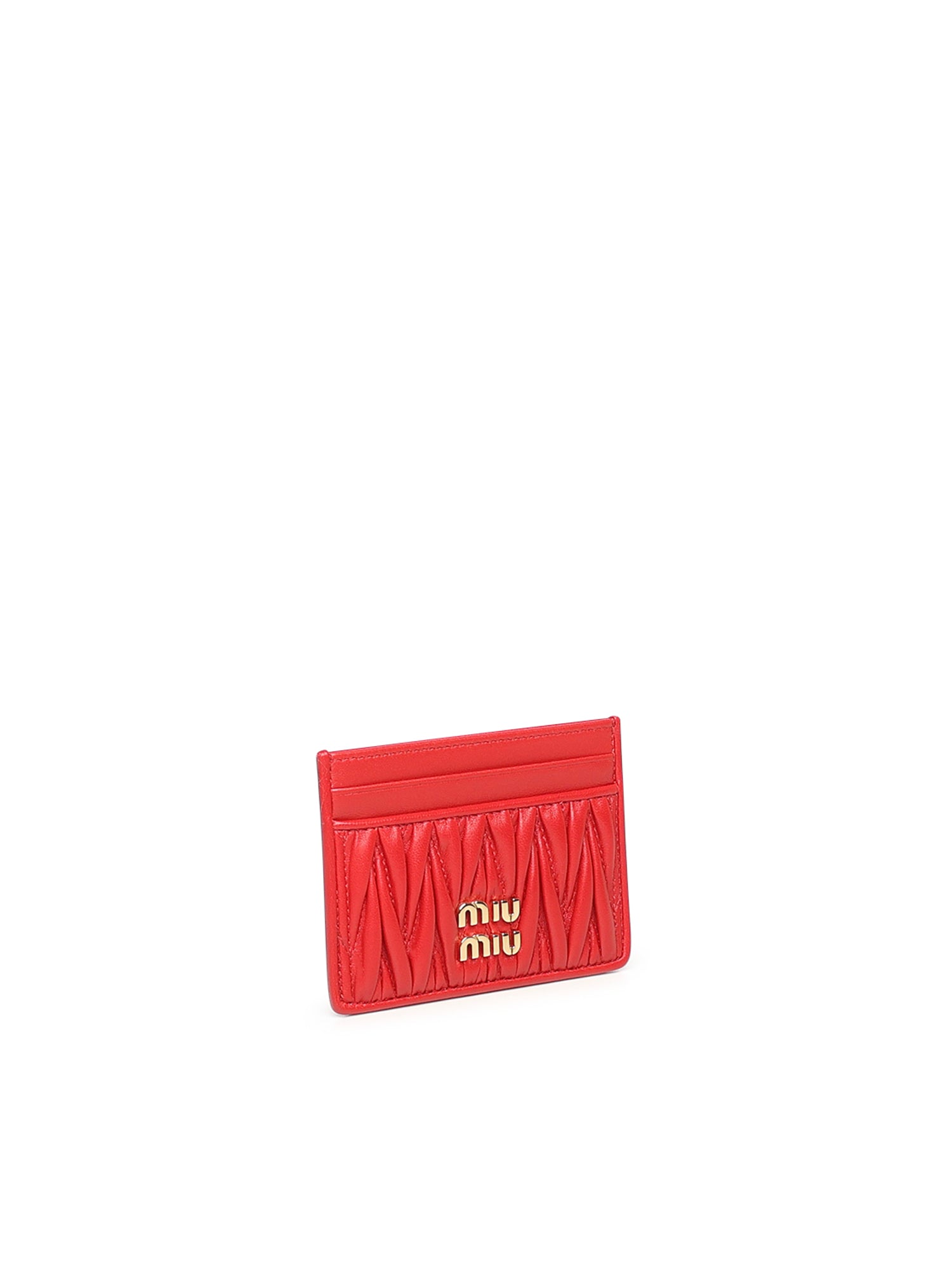 Portacarte in nappa matelassé 5MC076 AFPPF0011 MIU MIU 