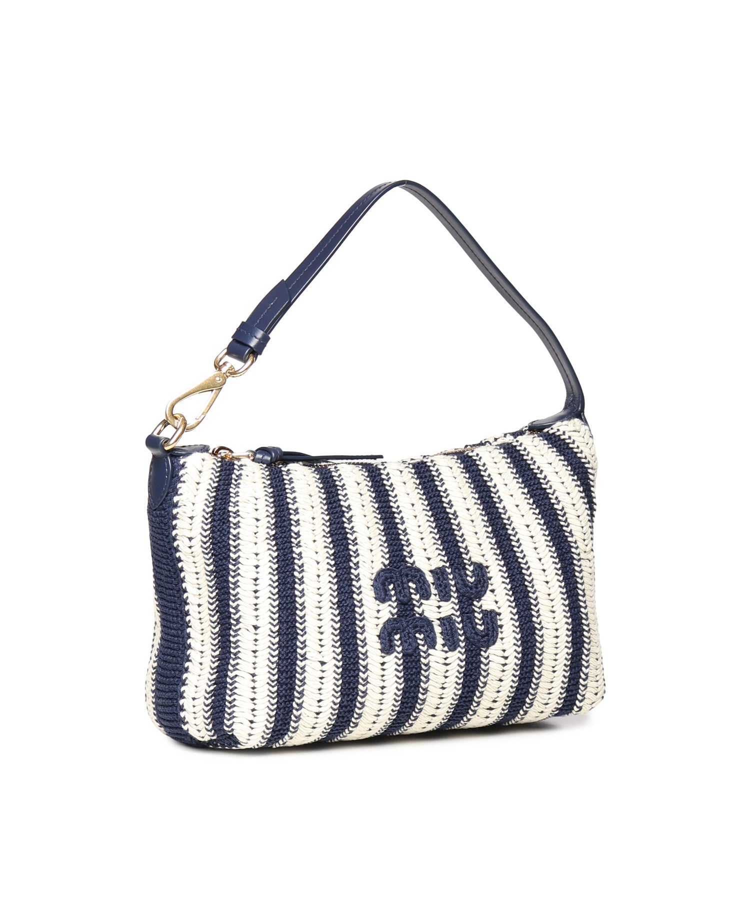 Pouch in crochet e pelle 5NE841 2IHDF017J MIU MIU 