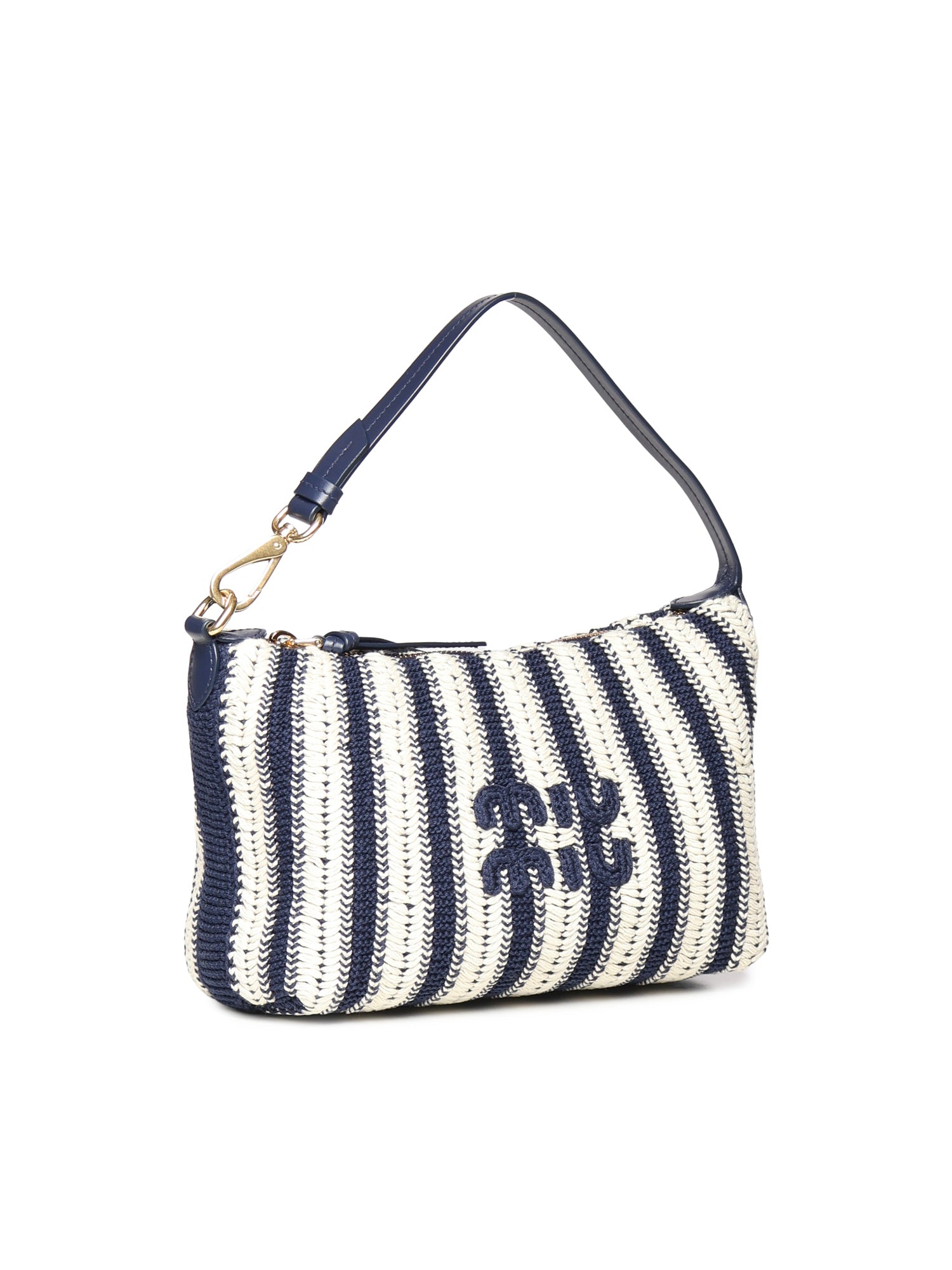 Pouch in crochet e pelle 5NE841 2IHDF017J MIU MIU 