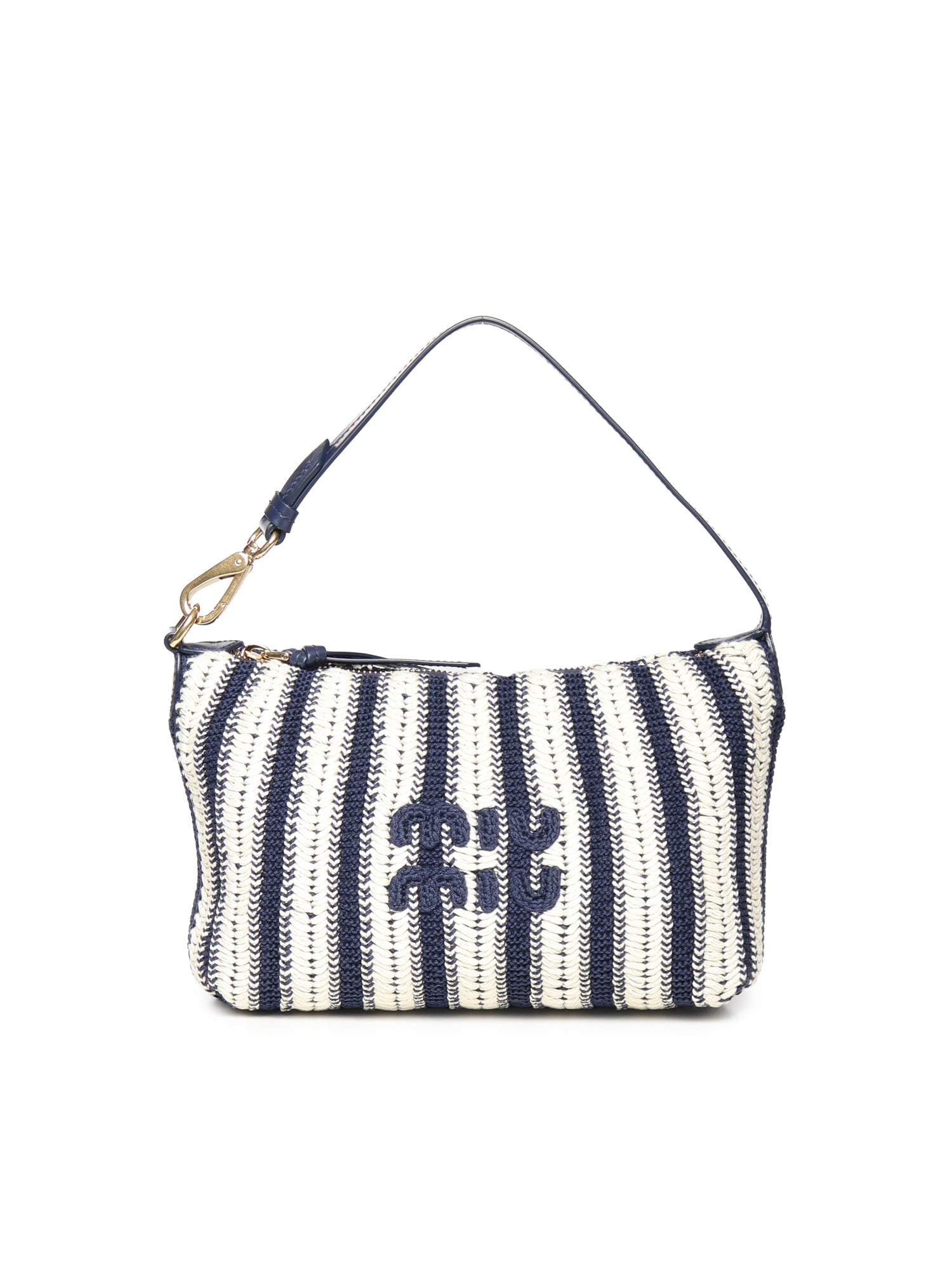 Pouch in crochet e pelle 5NE841 2IHDF017J MIU MIU 