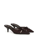 Sabot con tacco in tessuto rete 5R594E 099F0003 MIU MIU 