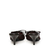 Sabot con tacco in tessuto rete 5R594E 099F0003 MIU MIU 