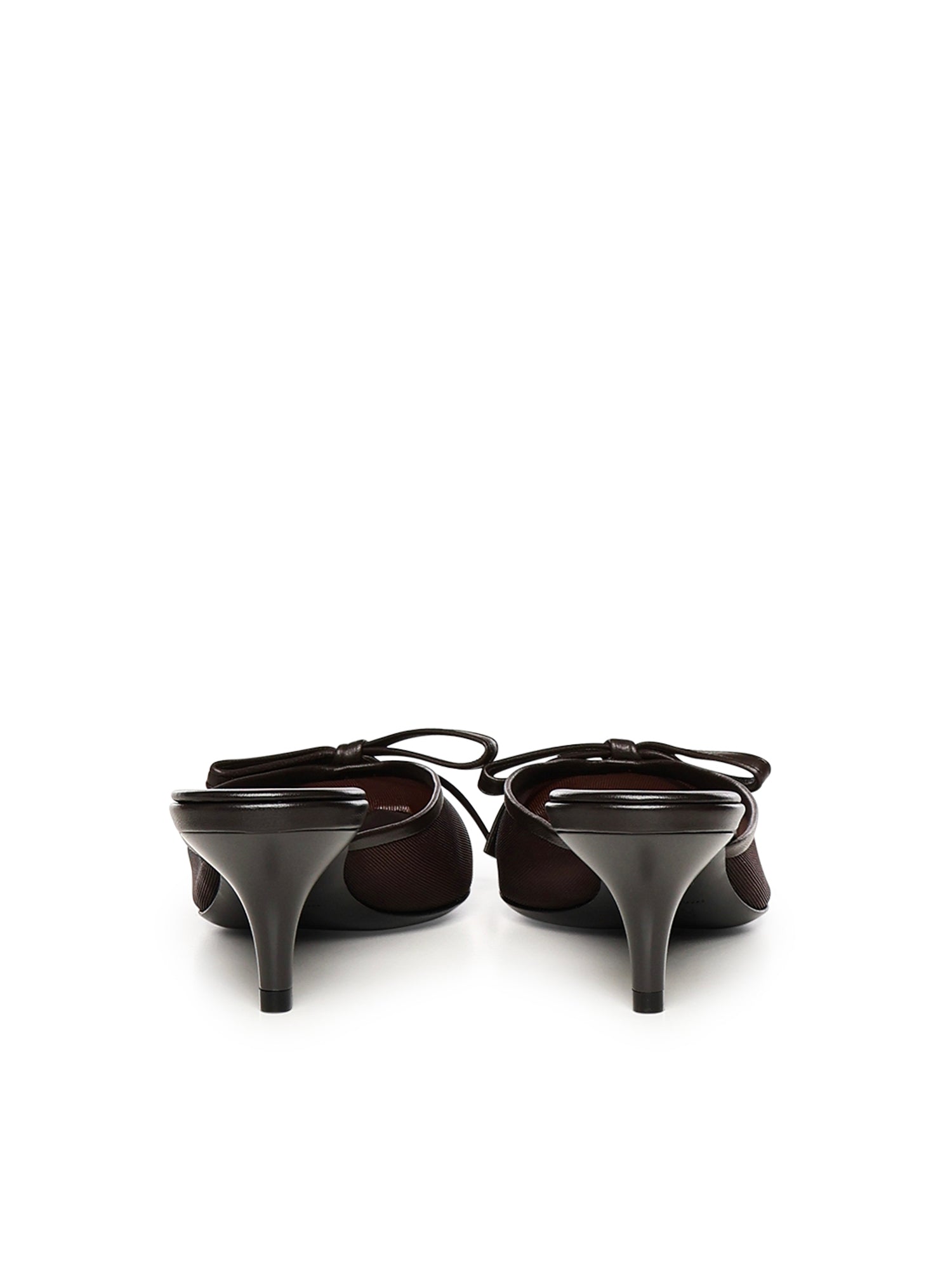 Sabot con tacco in tessuto rete 5R594E 099F0003 MIU MIU 