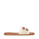 Sandali in crochet e pelle 5XX667 2BDFF0304 MIU MIU 
