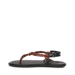 Sandali in pelle con cinturino in corda 5Y184E 3L74F0005 MIU MIU 
