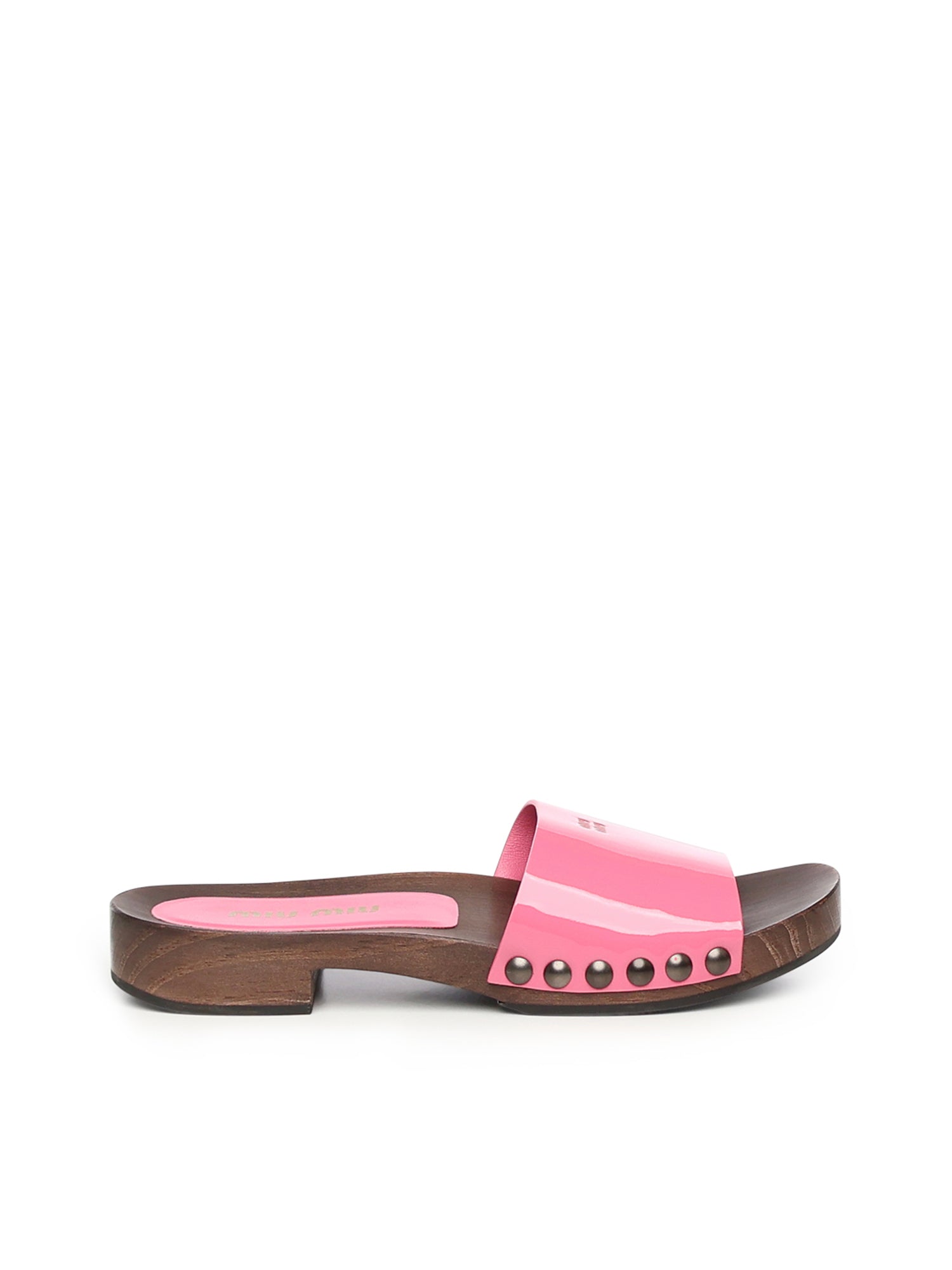 Zoccoli in vernice con logo 5Z425E 069F0638 MIU MIU 