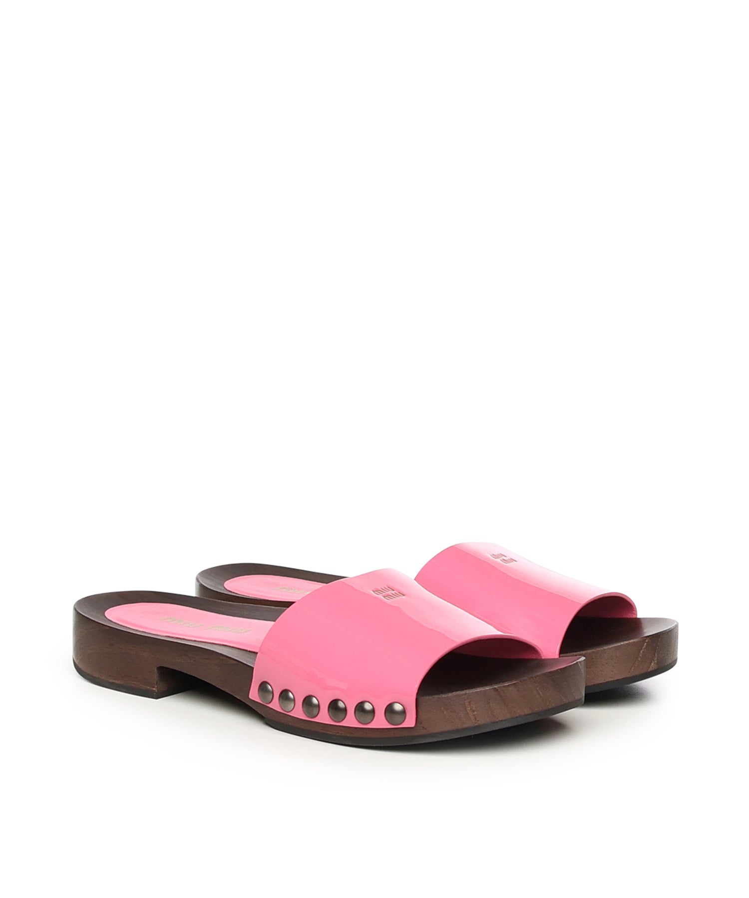 Zoccoli in vernice con logo 5Z425E 069F0638 MIU MIU 