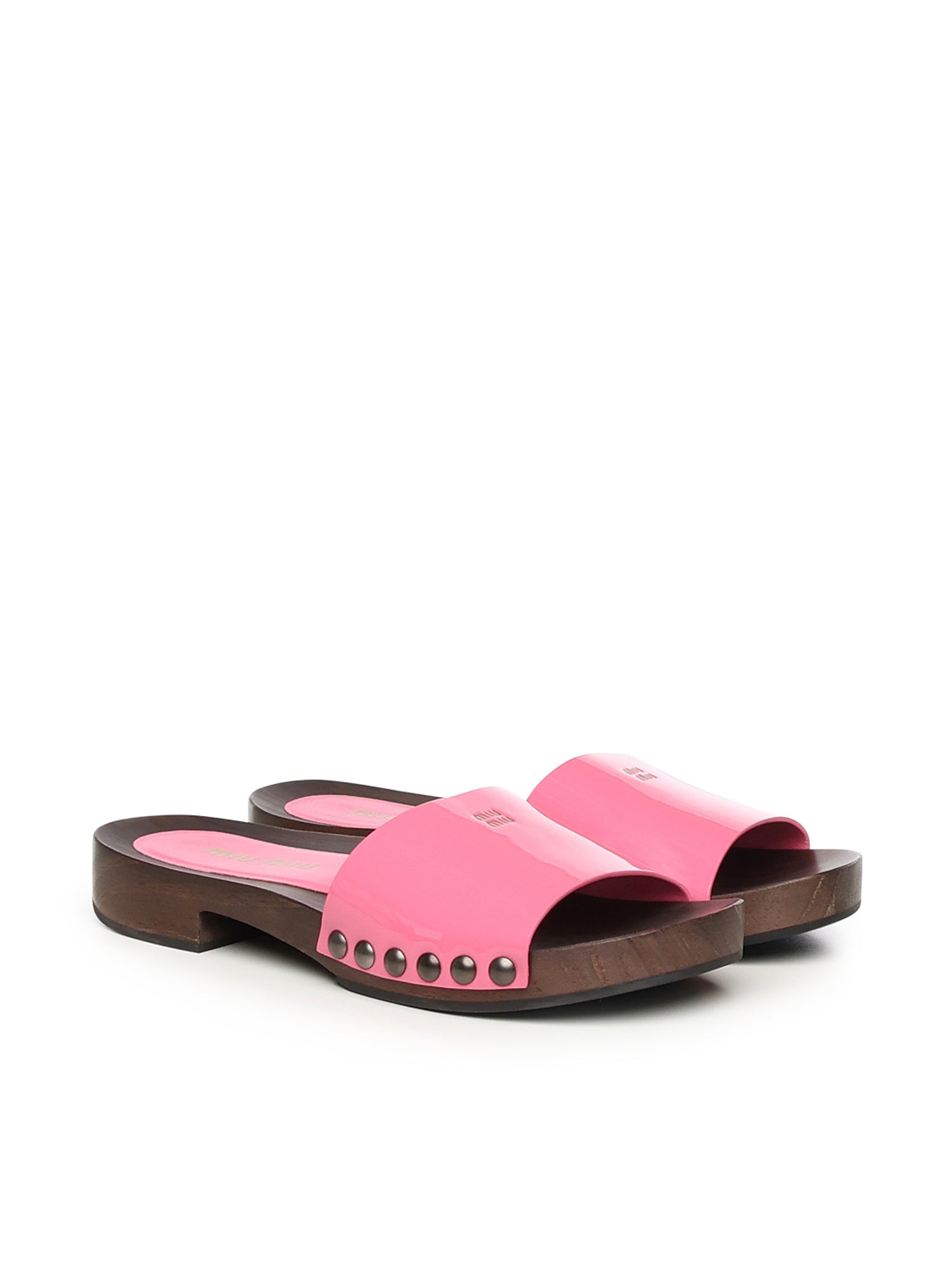 Zoccoli in vernice con logo 5Z425E 069F0638 MIU MIU 