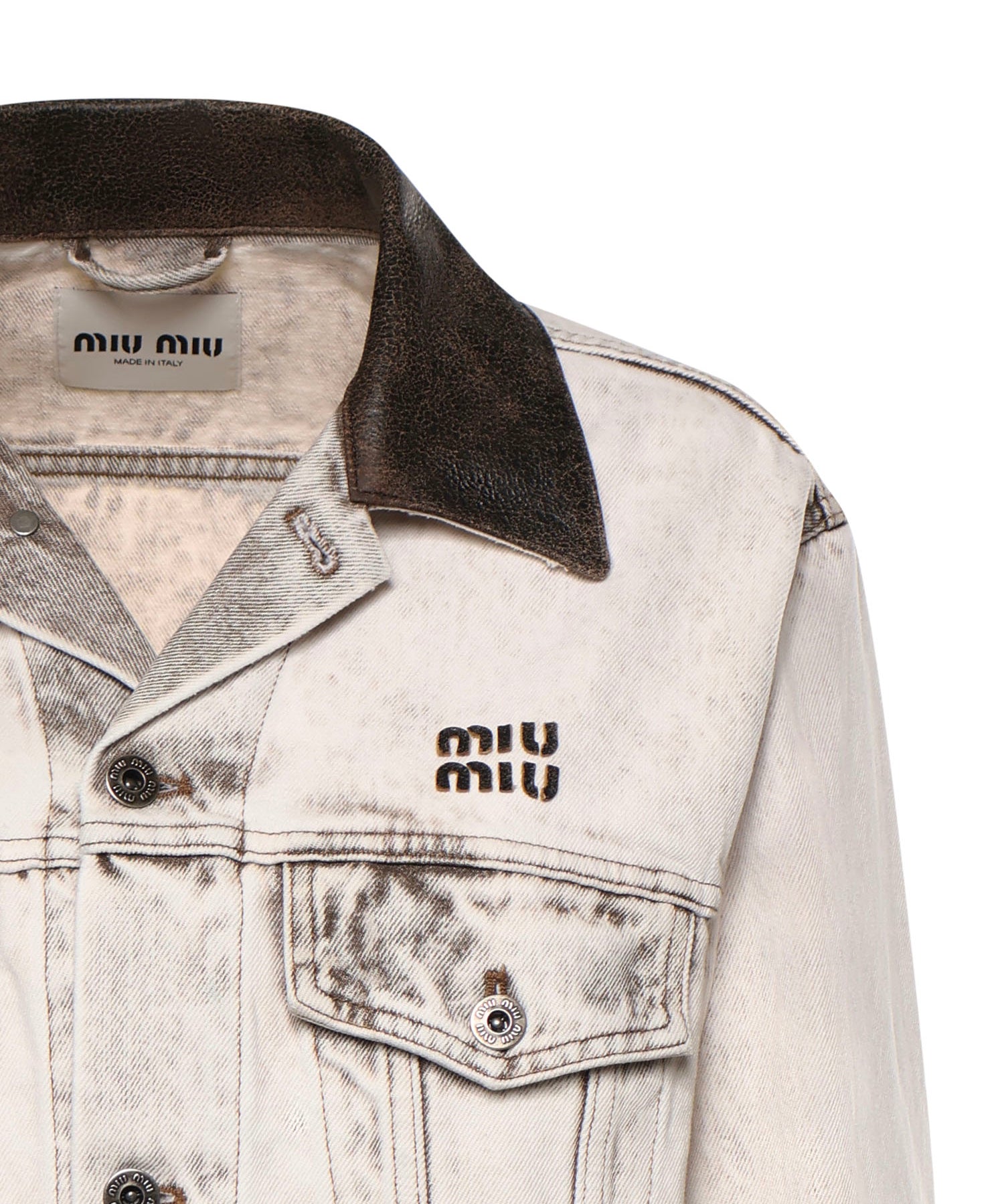 Blouson in denim GWB273 183TF0009 MIU MIU 