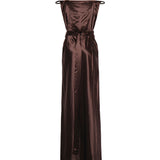 Abito lungo in satin MF6064 15ZCF0324 MIU MIU 