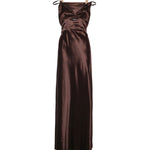 Abito lungo in satin MF6064 15ZCF0324 MIU MIU 