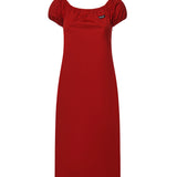Abito in cotone con logo MF6183 1BMSF0011 MIU MIU 