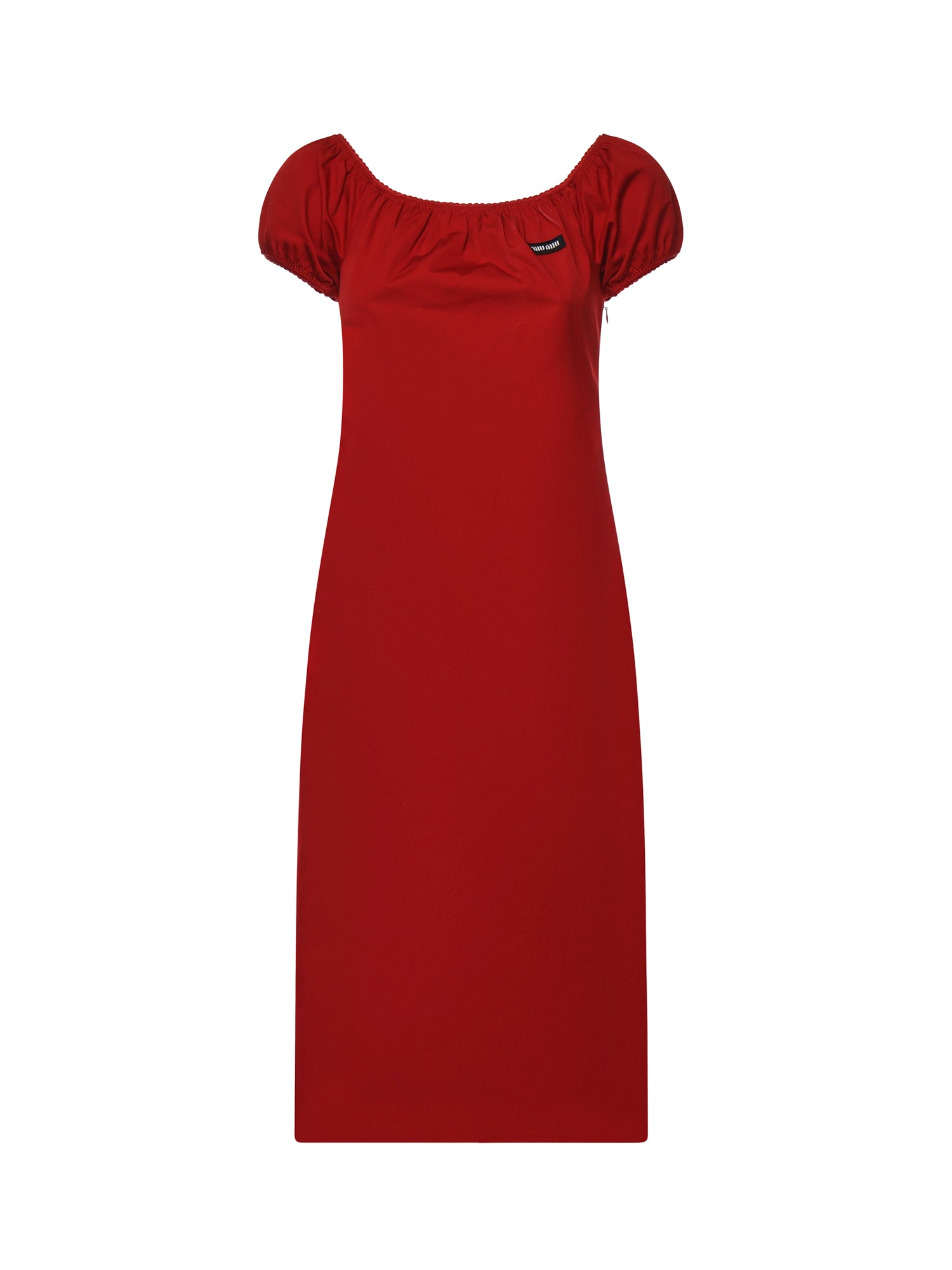 Abito in cotone con logo MF6183 1BMSF0011 MIU MIU 