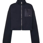 Felpa in cotone con zip MJLA09 18TPF0008 MIU MIU 