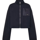 Felpa in cotone con zip MJLA09 18TPF0008 MIU MIU 