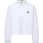 Camicia in popeline con logo MK1659 10RGF0009 MIU MIU 
