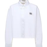Camicia in popeline con logo MK1659 10RGF0009 MIU MIU 