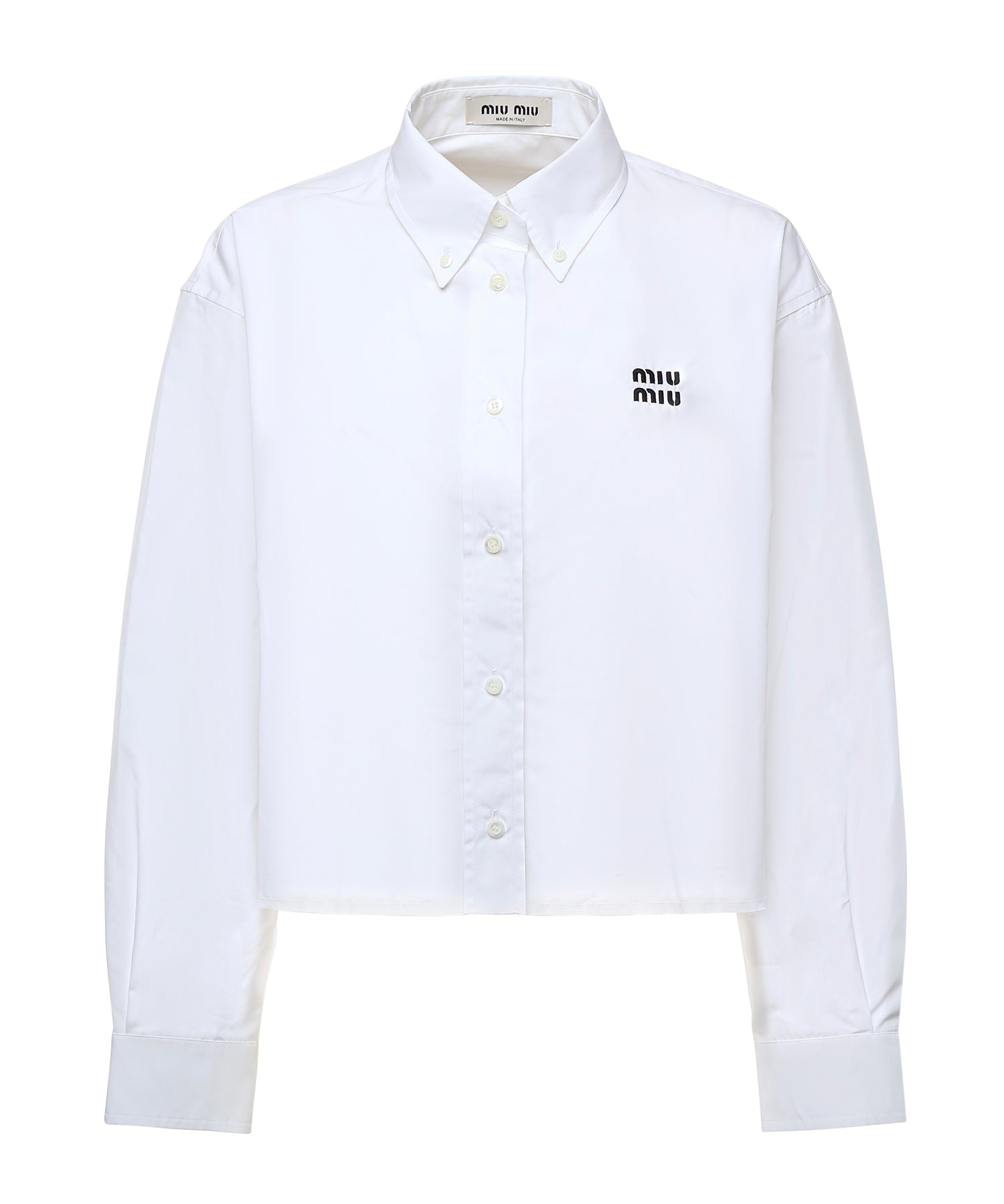 Camicia in popeline con logo MK1659 10RGF0009 MIU MIU 