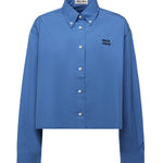 Camicia in popeline con logo MK1659 10RGF0237 MIU MIU 