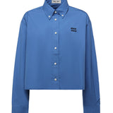 Camicia in popeline con logo MK1659 10RGF0237 MIU MIU 