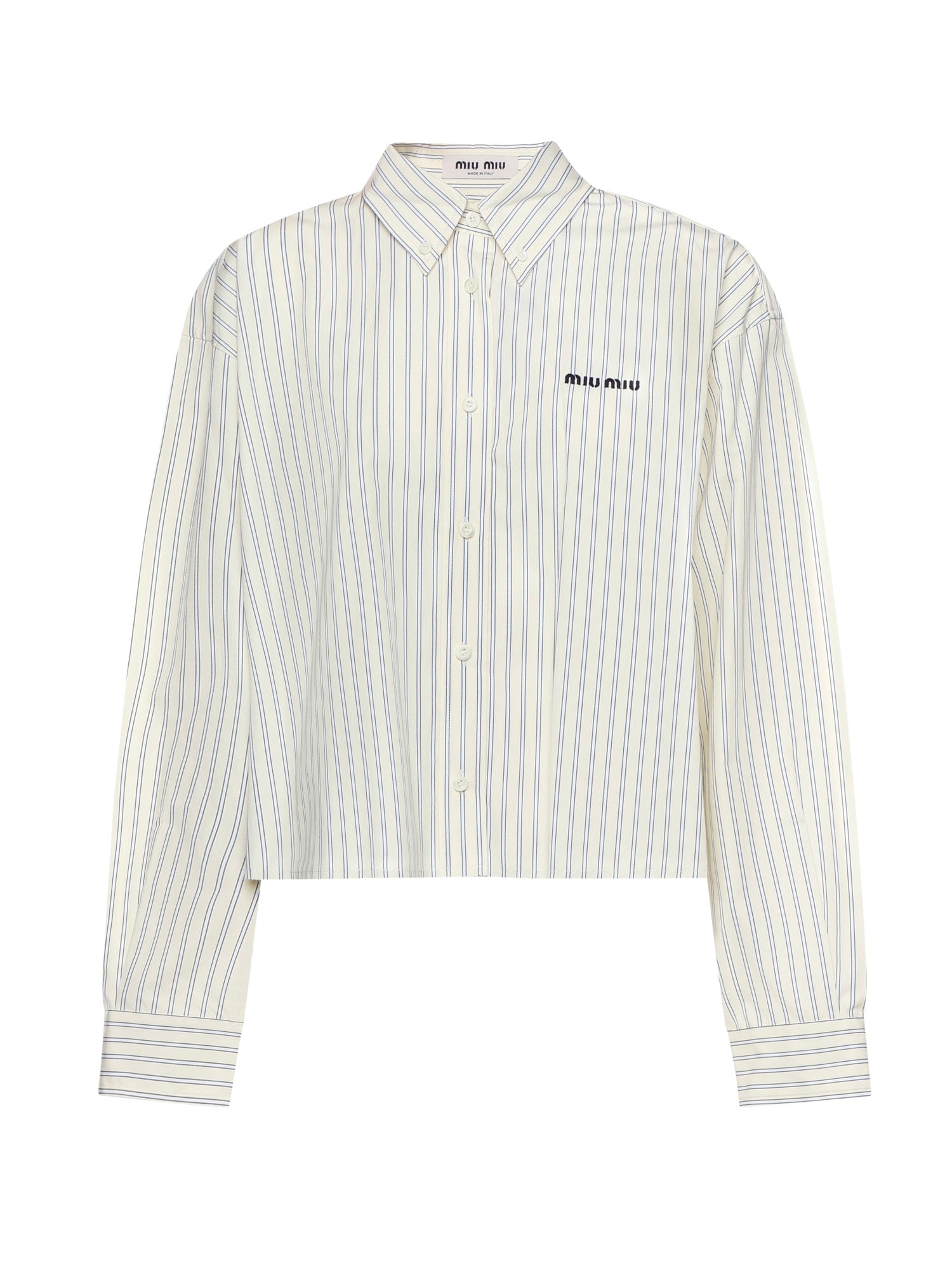 Camicia a righe con logo MK1659 180UF0061 MIU MIU 